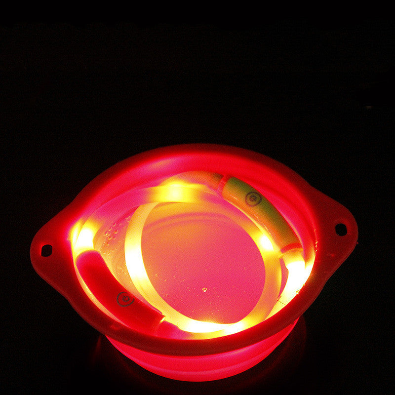 Waterproof LED Dog Collar – Rechargeable Luminous Night Safety