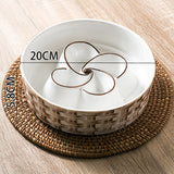 Durable Ceramic Dog Bowl – Prevents Gulping, Promotes Health