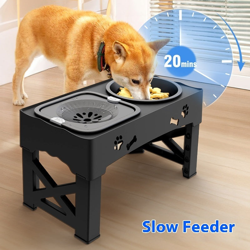 Happy Paws Double Bowl – Raised Stainless Steel Feeder
