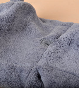 Cute Bear Four-Leg Dog Pajamas – Soft Coral Fleece Outfit