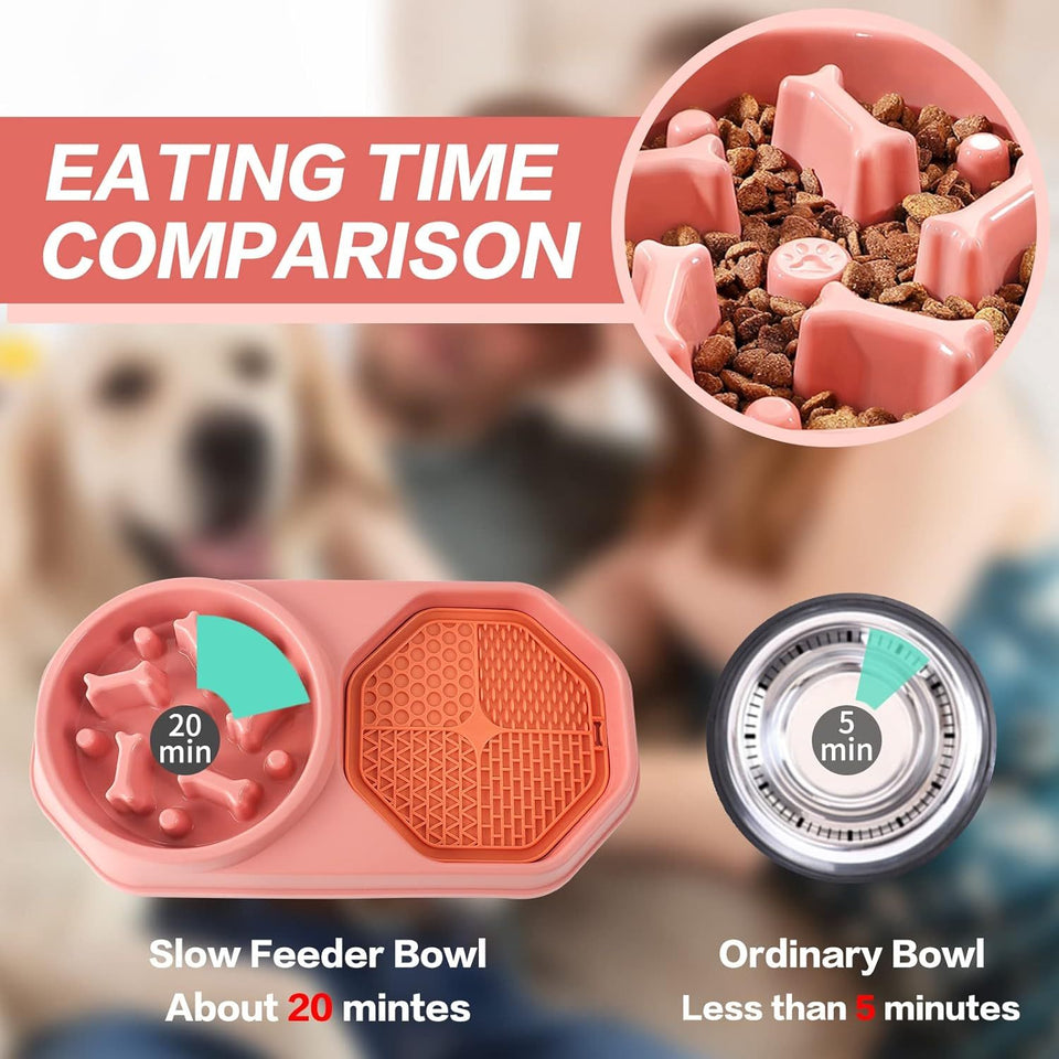 Healthy Slow Feeder Bowl – Prevents Gulping & Choking