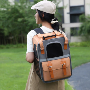 Breathable Cat & Dog Travel Bag – Foldable Pet Backpack