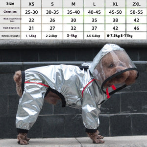 Full-Cover Dog Raincoat – Waterproof Four-Leg Pet Outfit