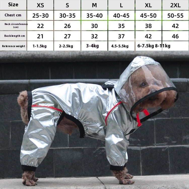 Full-Cover Dog Raincoat – Waterproof Four-Leg Pet Outfit