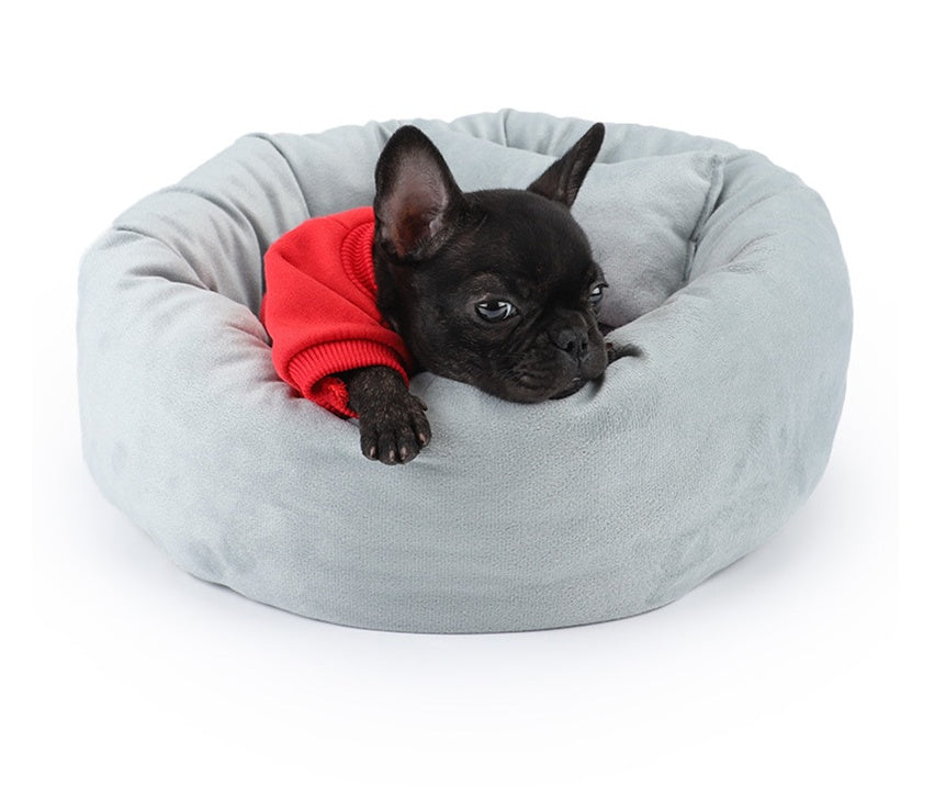 Egg Tart Pet Bed – Cozy Winter Nest for Pets