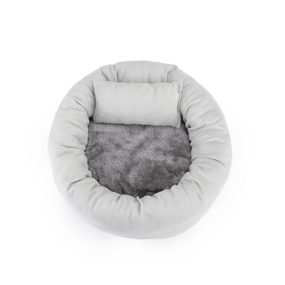 Egg Tart Pet Bed – Cozy Winter Nest for Pets