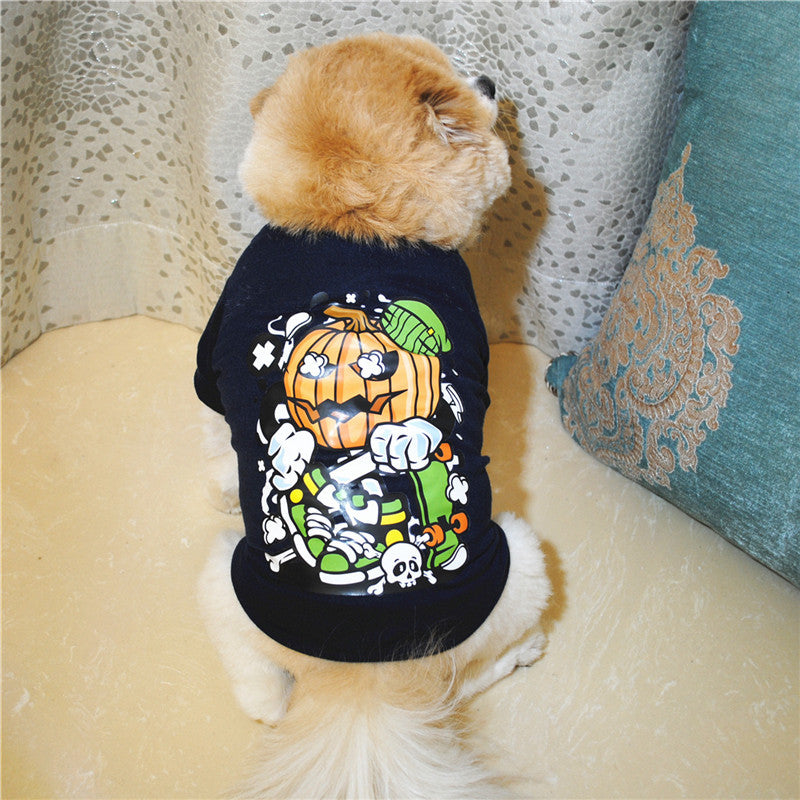 Casual Cotton Dog Tee – Breathable Summer Pet Outfit