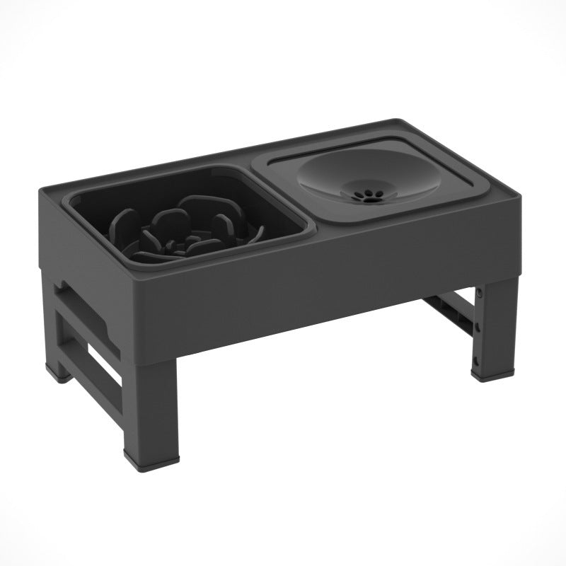 Raised Dog Feeder with Slow Bowl & Water Dish