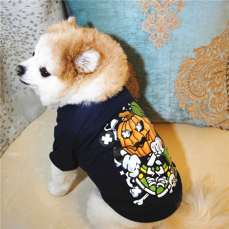 Casual Cotton Dog Tee – Breathable Summer Pet Outfit