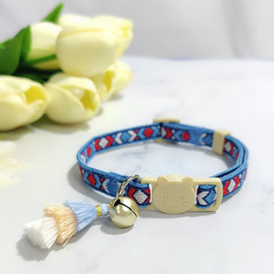 Adjustable Cat Collar – Safety Buckle with Bell
