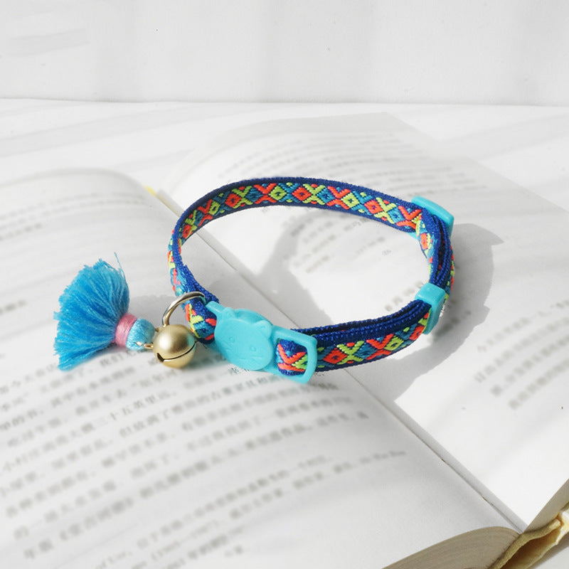 Adjustable Cat Collar – Safety Buckle with Bell