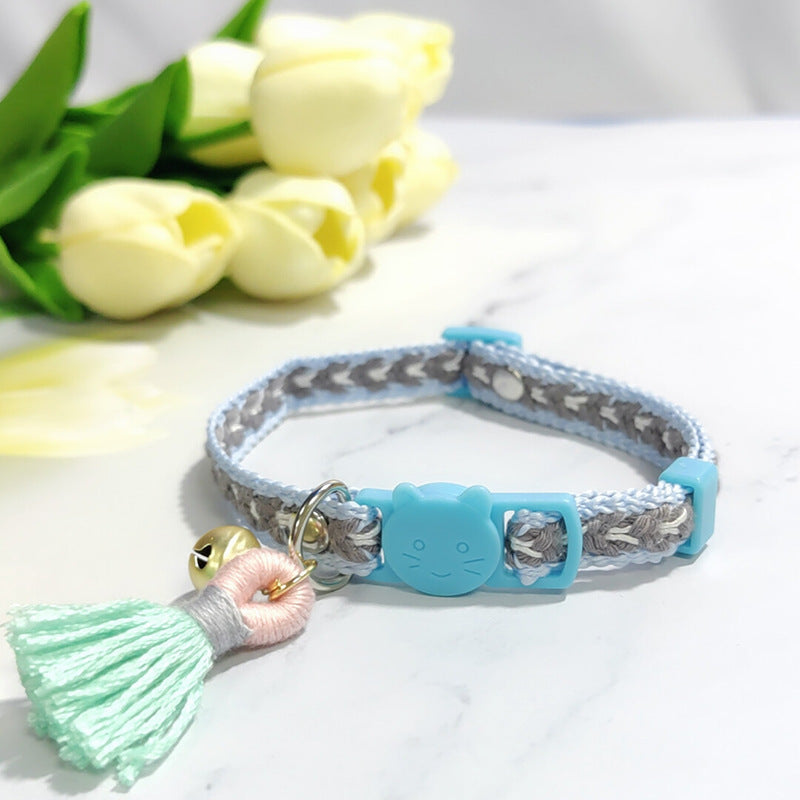 Adjustable Cat Collar – Safety Buckle with Bell