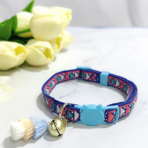 Adjustable Cat Collar – Safety Buckle with Bell