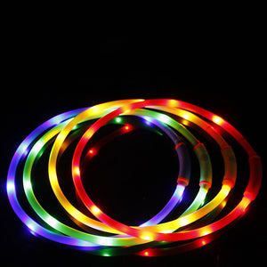 Waterproof LED Dog Collar – Rechargeable Luminous Night Safety