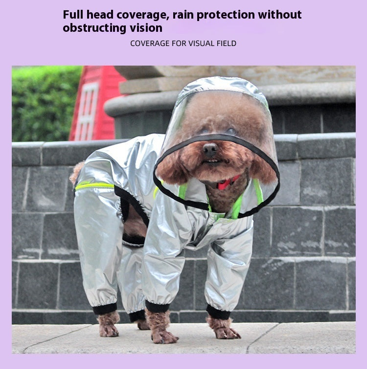 Full-Cover Dog Raincoat – Waterproof Four-Leg Pet Outfit