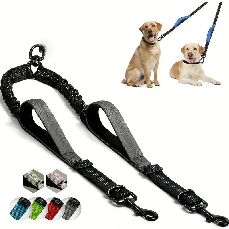 Durable Two-Dog Traction Belt for Comfortable Walks
