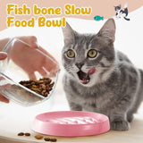 Anti-Gulping Cat & Dog Bowl – Slow Eating Made Fun