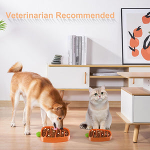 Carrot Slow Feeder Bowl for Small & Medium Dogs