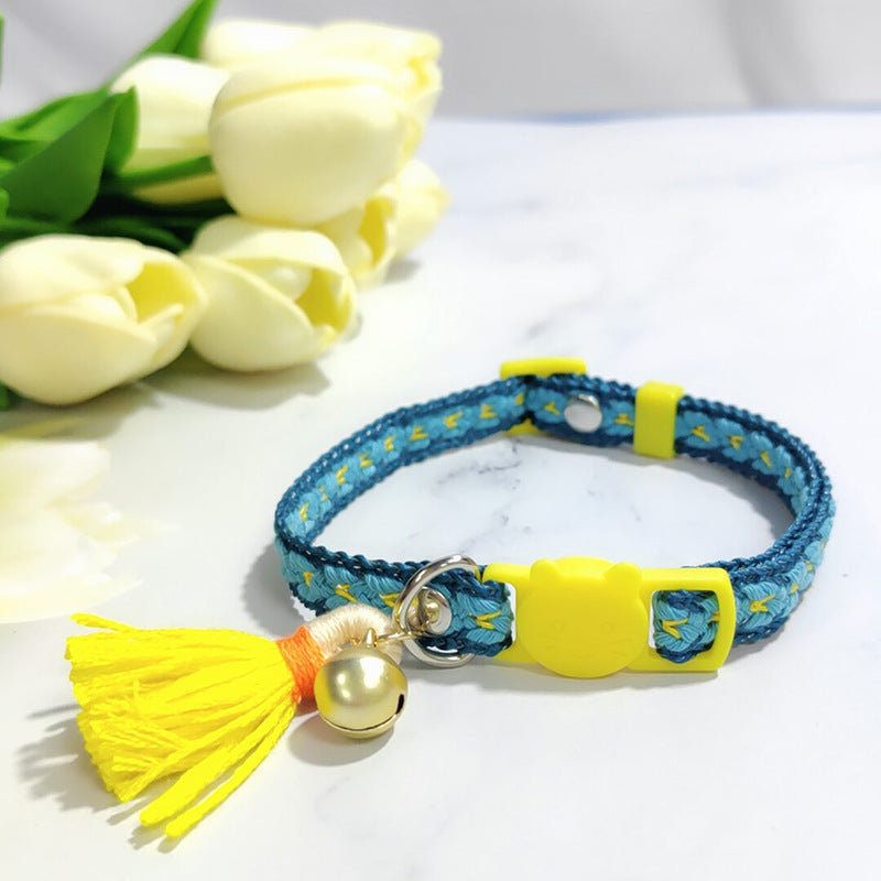 Adjustable Cat Collar – Safety Buckle with Bell