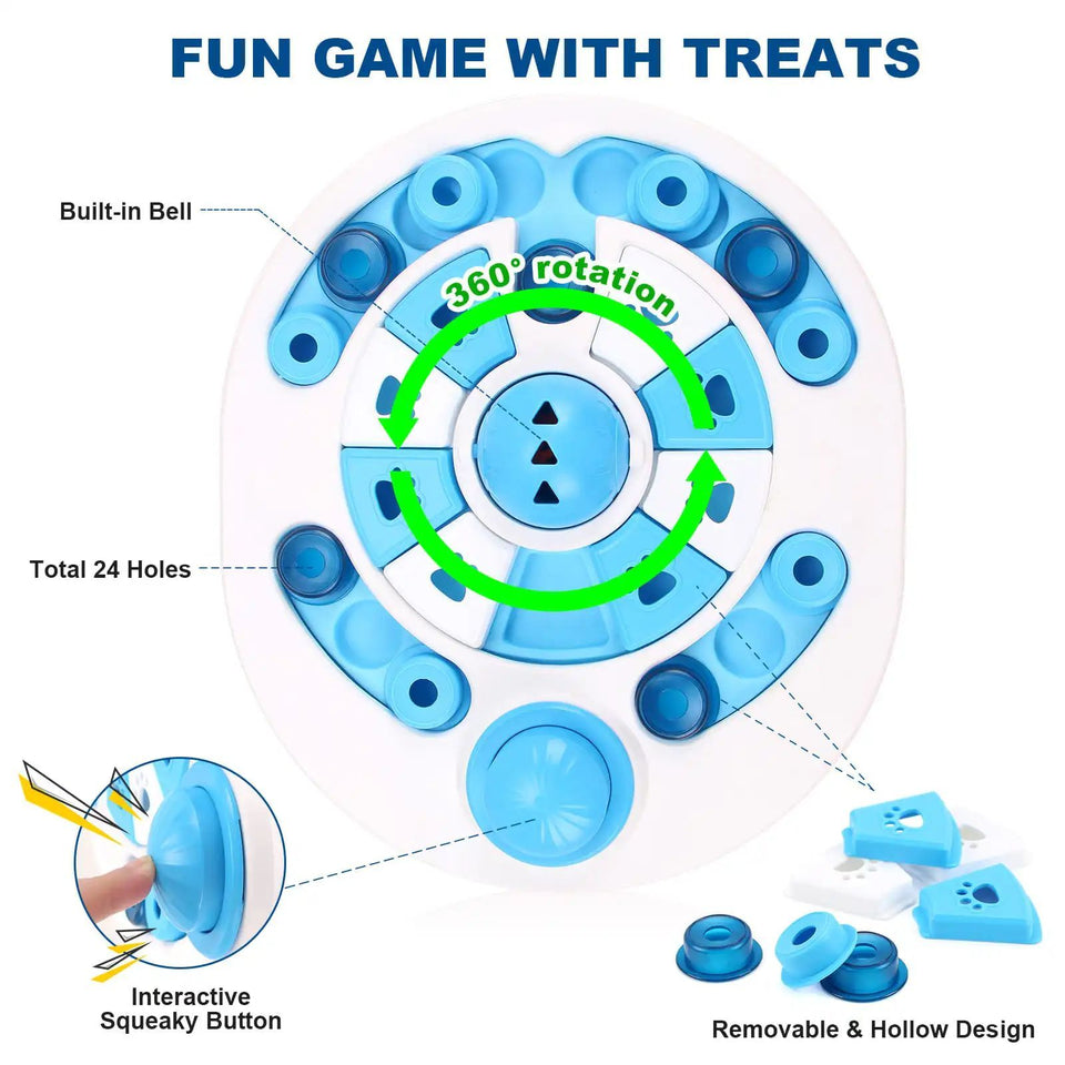 Interactive Dog Puzzle Toy – Fun, Rewarding Feeding Game
