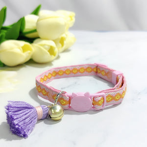 Adjustable Cat Collar – Safety Buckle with Bell