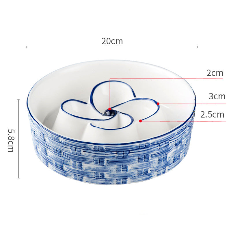 Durable Ceramic Dog Bowl – Prevents Gulping, Promotes Health