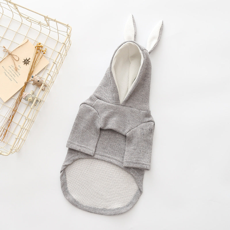 Adorable Rabbit Ears Dog Sweater – Cozy Knitted Pet Outfit