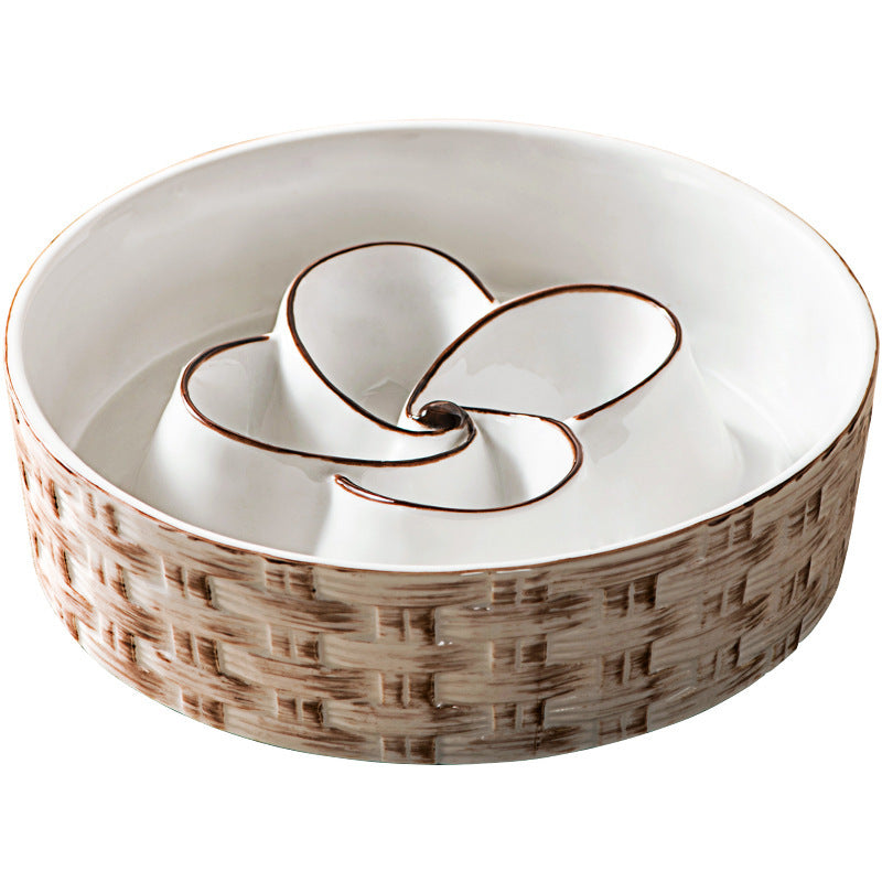 Durable Ceramic Dog Bowl – Prevents Gulping, Promotes Health