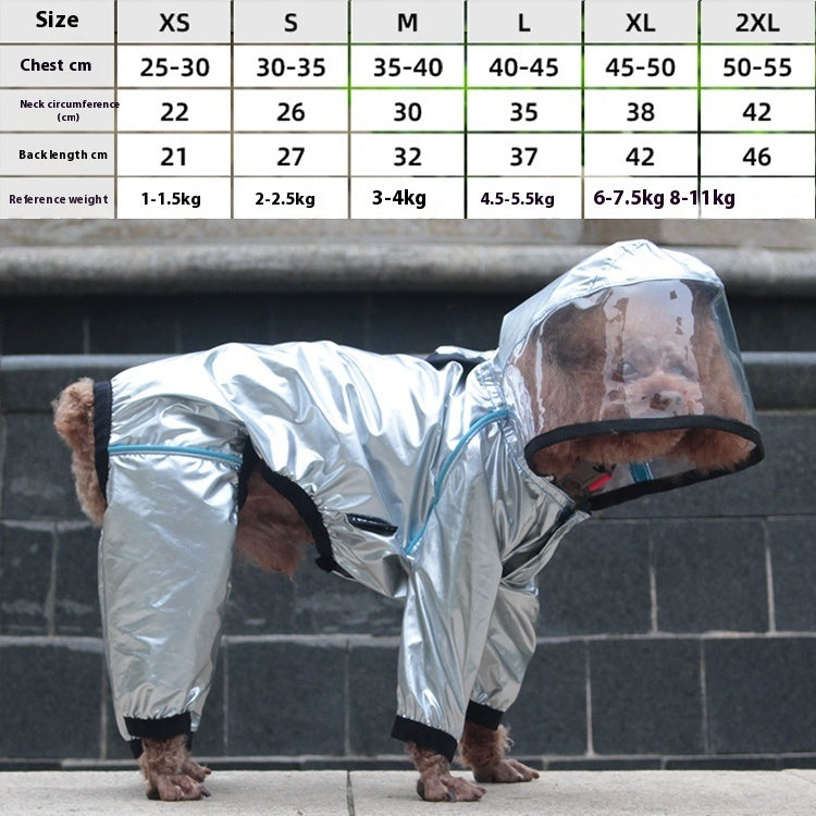 Full-Cover Dog Raincoat – Waterproof Four-Leg Pet Outfit