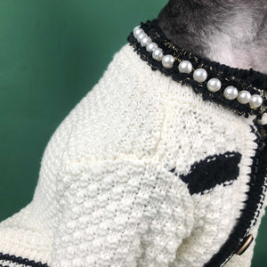 Adorable Pomeranian & Schnauzer Cardigan – Spring Pet Outfit