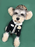 Adorable Pomeranian & Schnauzer Cardigan – Spring Pet Outfit