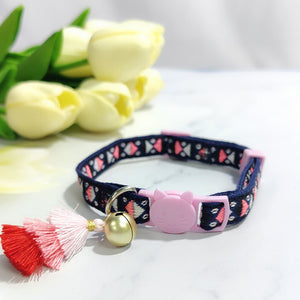 Adjustable Cat Collar – Safety Buckle with Bell
