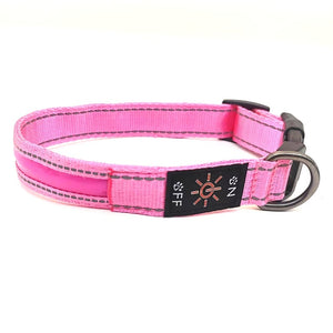 USB Rechargeable LED Dog Collar – Reflective Stripe Design