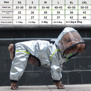 Full-Cover Dog Raincoat – Waterproof Four-Leg Pet Outfit