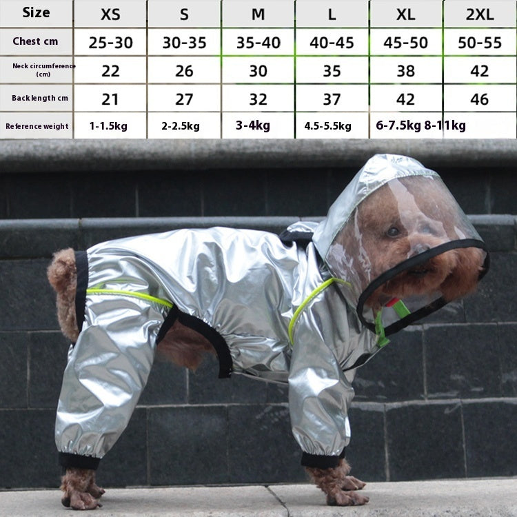 Full-Cover Dog Raincoat – Waterproof Four-Leg Pet Outfit