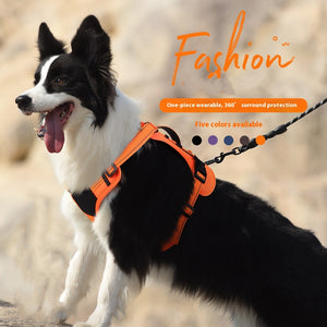Reflective Dog Harness with Strong Leash for Safe Walks