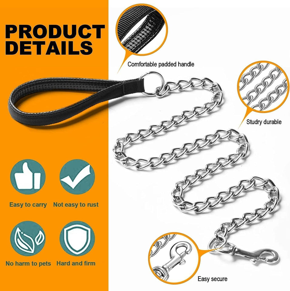 Heavy-Duty Chew-Proof Dog Leash with Padded Handle