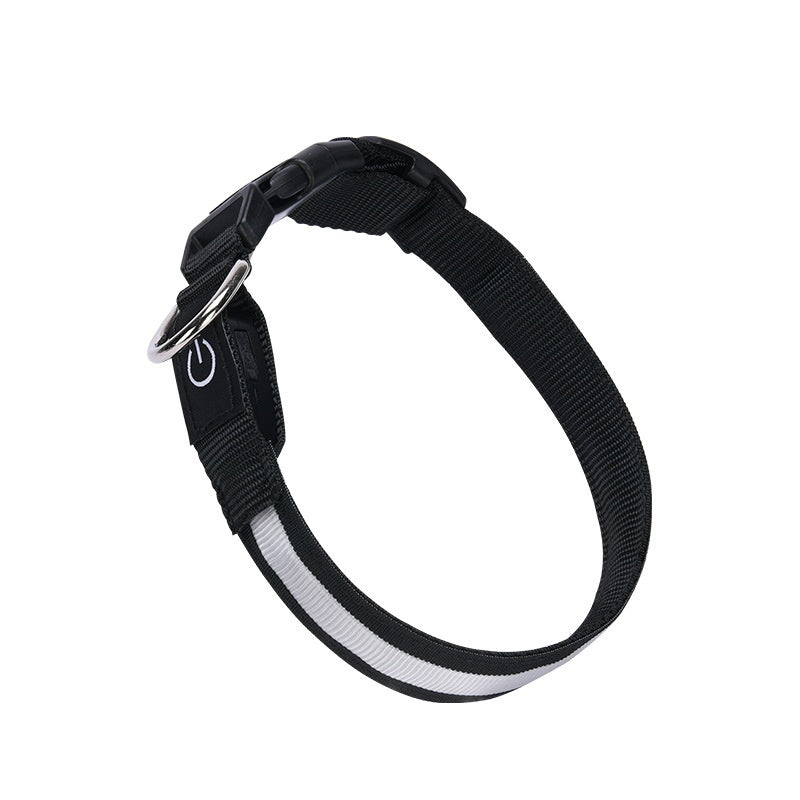 USB LED Dog Collar – Rechargeable Luminous Nylon Collar